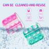 100 PCS Mini Pop Fidget Toys Pack Party Favors, Easter Silicone Squeeze Pop Bubble Fidget Bulk Sensory Toys, Pop Keychain Bubble Toy Party Bag Fillers for Kids, Wrap Pop Toy view 2