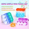 100 PCS Mini Pop Fidget Toys Pack Party Favors, Easter Silicone Squeeze Pop Bubble Fidget Bulk Sensory Toys, Pop Keychain Bubble Toy Party Bag Fillers for Kids, Wrap Pop Toy view 3