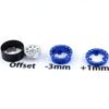 HOBBYSOUL Adjustable Offset RC 1.0 Wheels and Tires, 1/24 Tires & Heavy 1.0 Beadlock Wheels Blue Silver for 1:24 RC Crawler Axial SCX24 90081 AXI00001 & Other 1/24 Crawler Truck,(4-Pack, Assembled) view 2