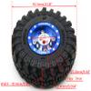 HOBBYSOUL Adjustable Offset RC 1.0 Wheels and Tires, 1/24 Tires & Heavy 1.0 Beadlock Wheels Blue Silver for 1:24 RC Crawler Axial SCX24 90081 AXI00001 & Other 1/24 Crawler Truck,(4-Pack, Assembled) view 4