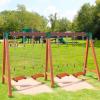 BeneLabel A-Frame Middle Swing Set Brackets, Heavy Duty Steel Swing Set Hardware with Mounting Hardware, DIY Swing Set Bracket Swing Set Kit for 2 (4x4) Legs & 1 (4x6) Beam, Green view 2