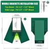 BeneLabel A-Frame Middle Swing Set Brackets, Heavy Duty Steel Swing Set Hardware with Mounting Hardware, DIY Swing Set Bracket Swing Set Kit for 2 (4x4) Legs & 1 (4x6) Beam, Green view 4