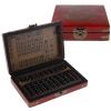 MWNAGO Chinese Abacus with Vintage Leather Box,Classic Wooden Abacus 9 Column Bead Arithmetic Abacus with Classic Calculator Counting Gifts Collectibles Abacus Gift for Adults view 1