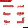 RCAWD Aluminum Servo Mount for 1/10 Losi Rock Rey, Losi Baja Rey Upgrades, Steering Servo Set Parts for # LOS231008 Red view 3
