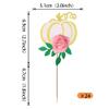 24 PCS Pumpkin Cupcake Toppers Glitter Fall Theme Leaves 3D Flower Pumpkin Cupcake Picks Thanksgiving Halloween Cake Decorations for Pumpkin Theme Baby Shower Birthday Party White view 2