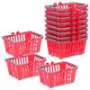 Kisangel 20Pcs Mini Plastic Shopping Baskets, Dollhouse Kids Grocery Basket with Handles Picnic Cart for Kitchen Pretend Toys, Red view 1