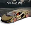 SASBSC Lamb Toy Cars Sian Diecast Metal Model Car with Light and Sound Fkp3 Pull Back Car Toys for 3+ Year Old Boys (Green-1 24) view 3