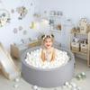 GOGOSO Ball Pit Balls for Toddles Kids Plastic Ballpits Accessories Crush Proof Durable Fun Shape Play Baby Bath Toys,2.15inch 100count Beige+Pearl White+White view 4