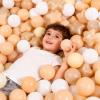 GOGOSO Ball Pit Balls for Toddlers Kids Plastic Balls for Ball-Pit Playpen Pool Baby Play Pastel BPA-Free Non Toxic Play Pastel Crush Proof Bal Fun Shaped Star Gold Beige White 100pcs view 4