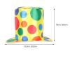 LUOZZY Clown Hat Polka Dot Clown Hat Halloween Clown Costume Accessories Carnival Party Stage Cosplay Hat Party Favors Xmas Gifts view 2