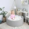 GOGOSO Ball Pit Balls for Toddler, Baby Plastic Playballs Kids Soft Pastel Pelotas Non-Toxic BPA-Free, Pearl White+White Star Balls,100 Balls view 3