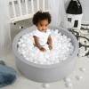 GOGOSO Ball Pit Balls for Toddler, Baby Plastic Playballs Kids Soft Pastel Pelotas Non-Toxic BPA-Free, Pearl White+White Star Balls,100 Balls view 4
