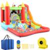 Bounce House for Kids, Inflatable Bouncer House with Air Blower, Bouncy Castle with Slide, Pool, Climbing Wall, Bouncing Area, Ball Pit, Basketball Hoop Jumping House for Party Ages 3-10 view 1