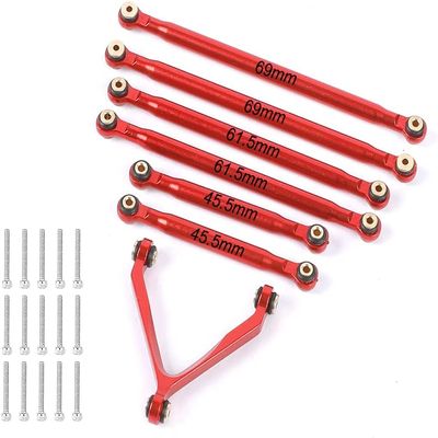 GORHLady Aluminum Alloy Rod Link Suspension Linkage Kit for 1/24 RC Crawler Car