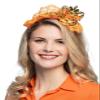 Boland 61829 - Queen Headband, Gold Orange, Unisex, Crown with Lace Fabric, Tiara, Netherlands, Fan Item, Football, European Championship, World Cup, Carnival, Theme Party view 1