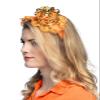 Boland 61829 - Queen Headband, Gold Orange, Unisex, Crown with Lace Fabric, Tiara, Netherlands, Fan Item, Football, European Championship, World Cup, Carnival, Theme Party view 2