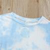 AnFeng Kids Toddler Boy Girls Clothes Sports Casual Tie Dye Prints Long Sleeves Girls Long Sleeve Clothing (Blue, 9-12 Months) view 2