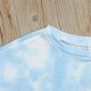 AnFeng Kids Toddler Boy Girls Clothes Sports Casual Tie Dye Prints Long Sleeves Girls Long Sleeve Clothing (Blue, 9-12 Months) view 3