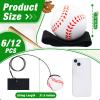 Deekin 2.36 Inch Wrist Return Ball Sports Wristband Rebound Ball on a String Rebound Bouncy for Wrist Exercise Fun Outdoor Activity for Team(12 Pcs,Baseball) view 2