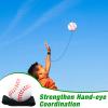Deekin 2.36 Inch Wrist Return Ball Sports Wristband Rebound Ball on a String Rebound Bouncy for Wrist Exercise Fun Outdoor Activity for Team(12 Pcs,Baseball) view 3