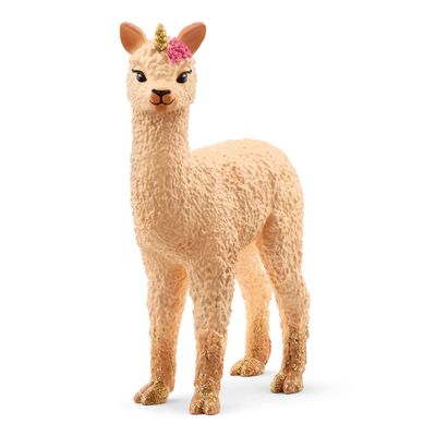 Schleich bayala Mythical Baby Llama Unicorn Figurine - Rainbow Love Unicorn Mare Llama with Glitter and Rhinestone Details, Highly Durable Fairy Animal Toy for Boys and Girls, Gift for Kids Ages 5+