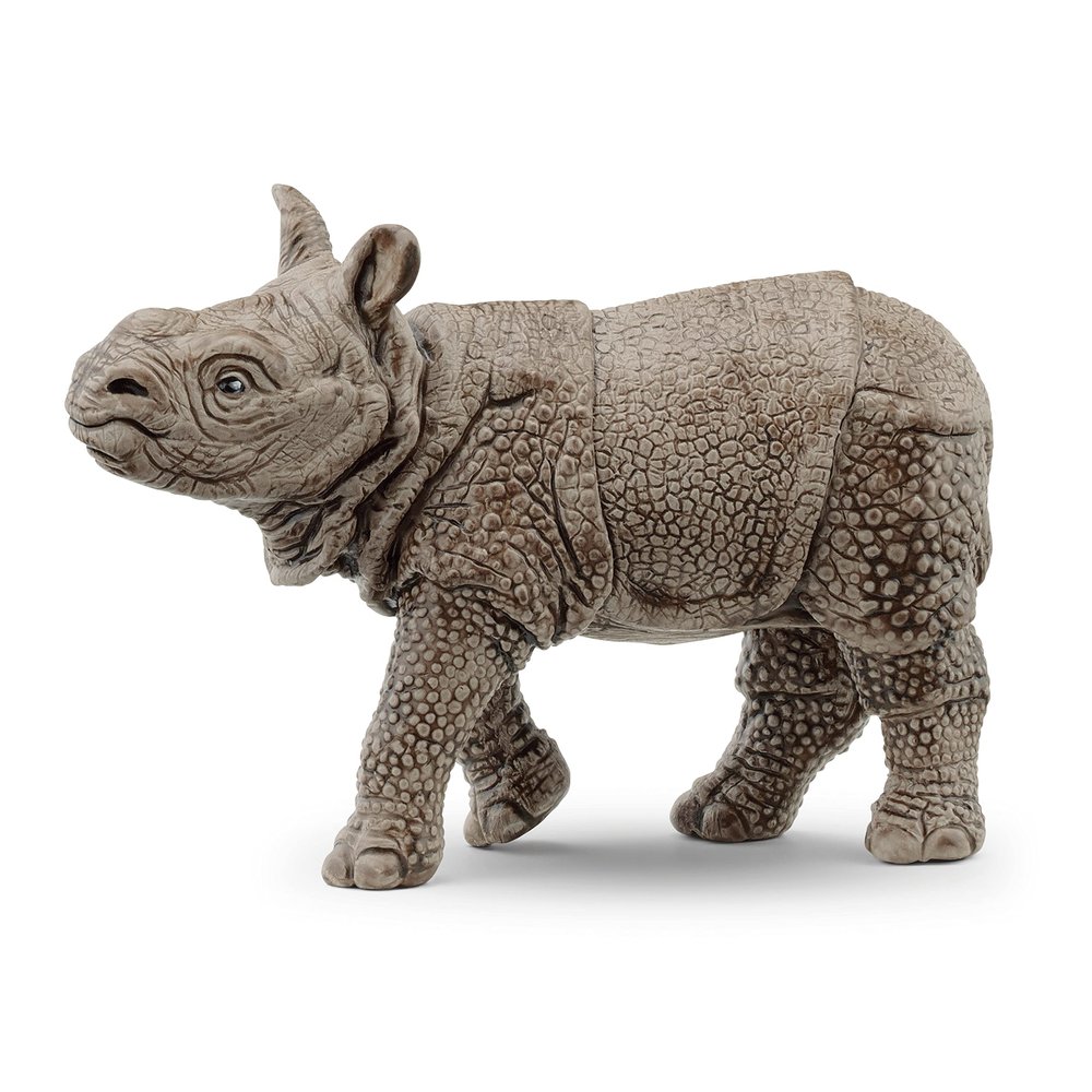 Schleich Wild Life Realistic Baby Indian Rhinoceros Figurine - Authentic and Highly Detailed Wild Animal Toy, Durable for Education and Fun Play for Kids, Perfect for Boys and Girls, Ages 3+
