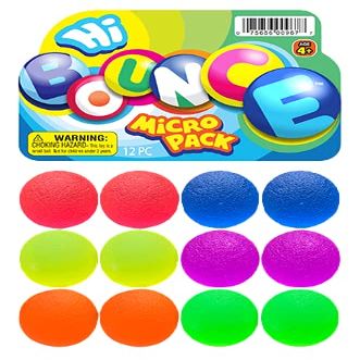 2CHILL Bouncy Balls Superballs Super Hi Bounce (1 Pack / 12 Balls) Small Toys Party Favors for Kids Racketball Kids Prize by Ja-Ru Premium Giveaways Gift Toy Includes 1 Sticker I Item #967-1s