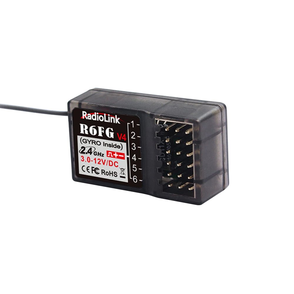 R6FG V4 2.4G 6CH FHSS Receiver Gyro Inside for RC6GS V2/RC4GS V2/T8S/T8FB RC Transmitter