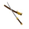 Set of 3 Brown Plastic Toy Katana Swords with Removable Sheath for 6-8 Inch Action Figures view 3