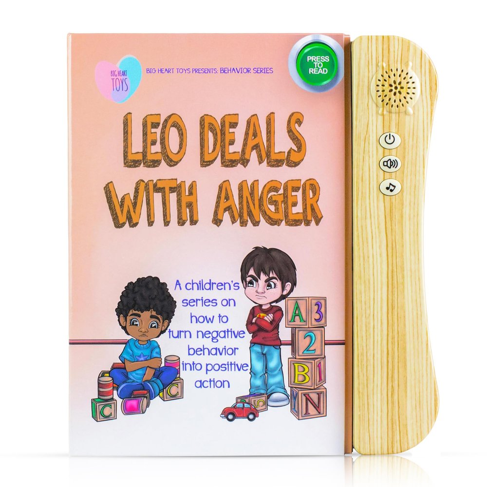 Big Heart Toys Leo Deals with Anger Sound Book for Kids with Autism | Montessori Autism Sensory books | Builds Social Skills, Emotional Learning & Communication | Neurodivergent Children's sound Books