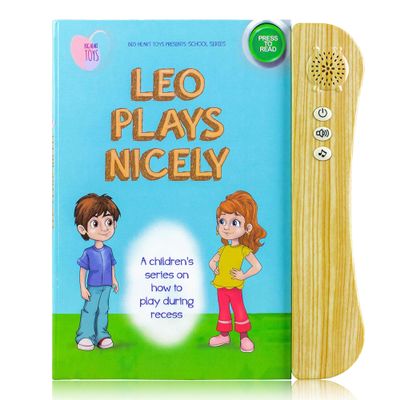 Big Heart Toys Leo Plays Nicely Sound Book for Kids with Autism | Montessori Autism Sensory Books | Builds Social Skills, Emotional Learning & Communication | Neurodivergent Children's Sound Books