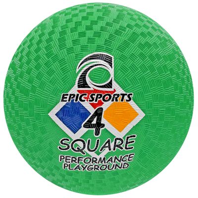 Epic 8.5" Best Value Rubber Green Playground Balls in 6-Colors 8.5" Diameter