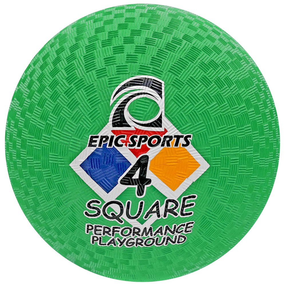 Epic 8.5" Best Value Rubber Green Playground Balls in 6-Colors 8.5" Diameter