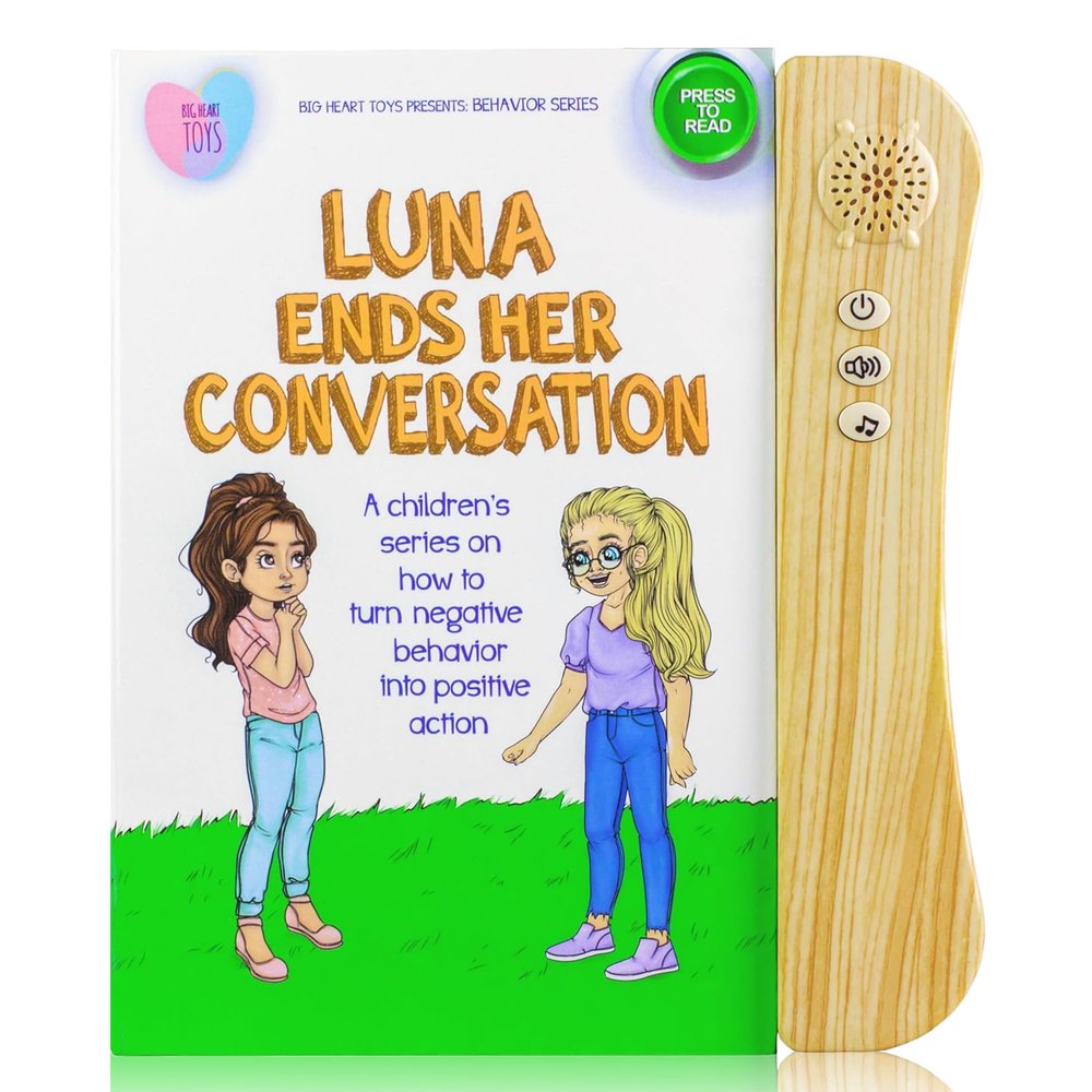 Big Heart Toys Luna Ends Her Conversation Sound Book for Kids | Montessori Autism Sensory Books | Builds Social Skills, Emotional Learning & Communication | Neurodivergent Children's Sound Books