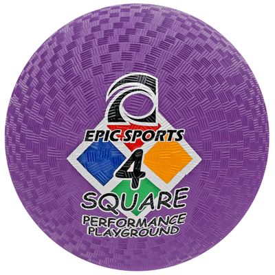 Epic 8.5" Best Value Rubber Purple Playground Balls in 6-Colors 8.5" Diameter