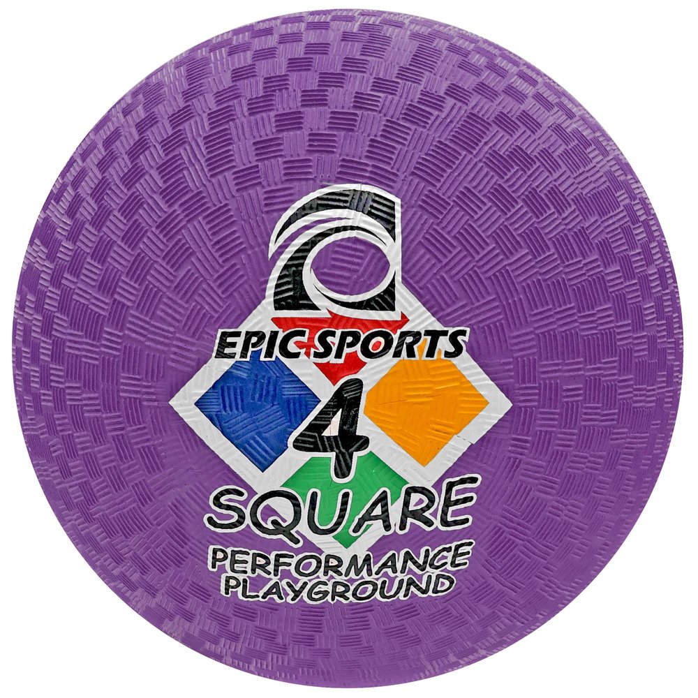 Epic 8.5" Best Value Rubber Purple Playground Balls in 6-Colors 8.5" Diameter