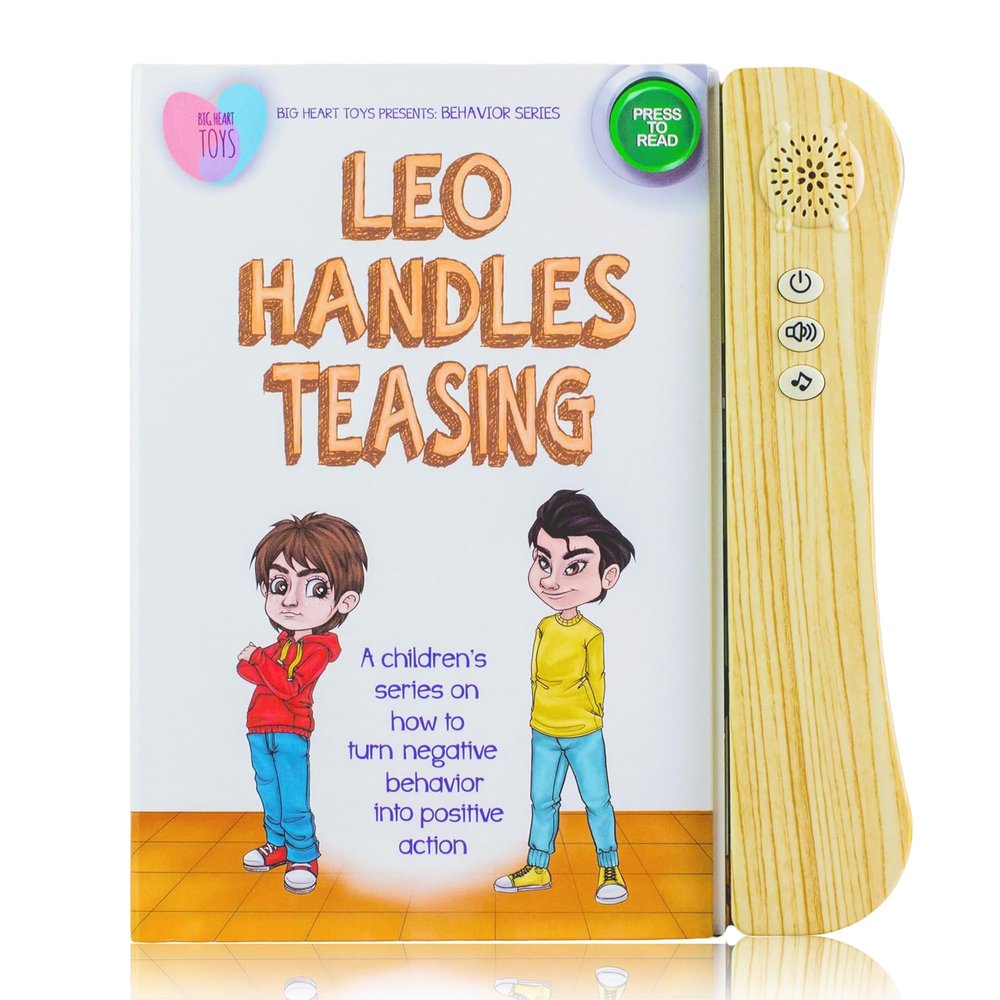 Big Heart Toys Leo Handles Teasing Sound Book for Kids with Autism | Montessori Autism Sensory Books | Builds Social Skills, Emotional Learning & Communication | Neurodivergent Children's Sound Books