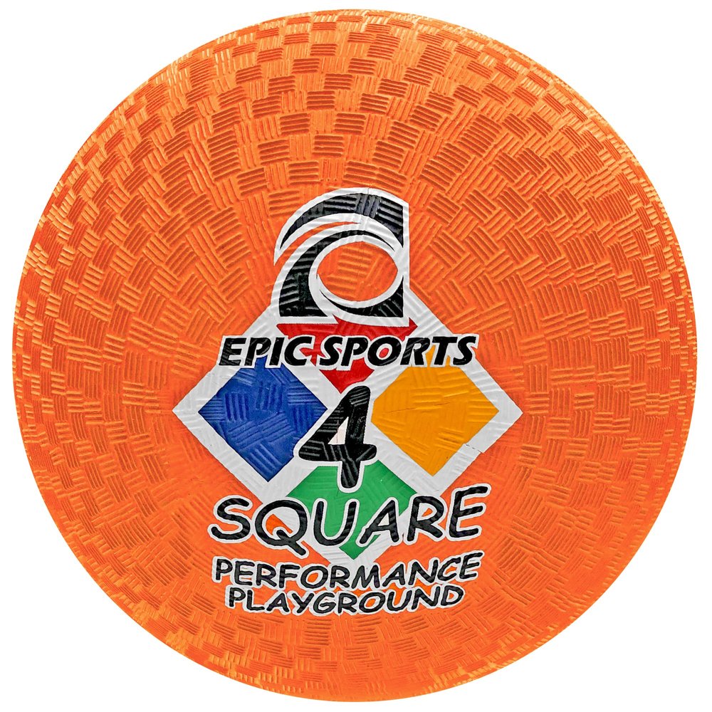 Epic 8.5" Best Value Rubber Orange Playground Balls in 6-Colors 8.5" Diameter