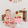 1 PCS Strawberry Oh Baby Cake Topper Glitter Baby Shower Strawberry Cake Pick Decorations for Fruit Theme Gender Reveal Baby Shower Kids Birthday Party Supplies Gold view 4