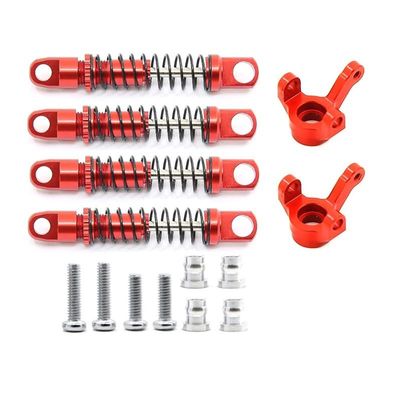 Greendhat for XIAOMI Suzuki JIMNY 1/16 RC Crawler Car Parts Metal Shock Absorber with Steering Cup Upgrade Accessories ( Color : Red )