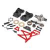 Greendhat Differential Transmission Gear Box Complete & Brake Disc /Pad Kit for 1/5 HPI Rofun Rovan KM Baja 5B 5T 5SC ( Color : Red ) view 3