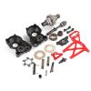 Greendhat Differential Transmission Gear Box Complete & Brake Disc /Pad Kit for 1/5 HPI Rofun Rovan KM Baja 5B 5T 5SC ( Color : Red ) view 4