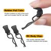 50 Pieces HobbyPark Universal RC Body Clips with Pull Tabs Car Clips R Clips for All 1/10 1/12 Scale Redcat HPI Himoto HSP Exceed RC Car Parts Truck Buggy Shell Replacement,Black view 3