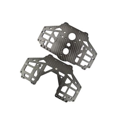 Greendhat Compatible with GPM LOSI 1/8 LMT Solid AXLE LOS04022 Carbon Fiber Medium Wave Box Left and Right Outer Side Protection Guard Plate #LOS241034 ( Color : Black )