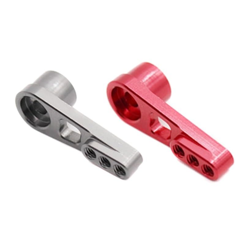 2 Pcs 25T Servo Arm Horn for Wltoys A949 A959-B A969 A979 K929 RC Car Parts, Grey & Red