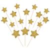 30 PCS Gold Little Star Cupcake Toppers Glitter Twinkle Star Cupcake Picks Baby Shower Cake Decorations for Wedding Engagement Bridal Shower Kids Birthday Party Supplies Mixed Size view 1