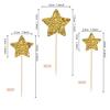 30 PCS Gold Little Star Cupcake Toppers Glitter Twinkle Star Cupcake Picks Baby Shower Cake Decorations for Wedding Engagement Bridal Shower Kids Birthday Party Supplies Mixed Size view 2