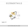 TIGER RIDER Open Adjustable Ring for Women 925 Sterling Silver Jewelry Gift for Women (Amber Bee) view 4
