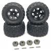 Greendhat 4Pcs Rubber Tire Tyre Wheel for MJX Hyper Go H16H H16H H16E H16P 1/16 RC Car Upgrade Parts Spare Accessories ( Color : Black ) view 1