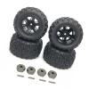 Greendhat 4Pcs Rubber Tire Tyre Wheel for MJX Hyper Go H16H H16H H16E H16P 1/16 RC Car Upgrade Parts Spare Accessories ( Color : Black ) view 2